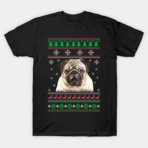 Pug Ugly Christmas Sweater Funny Dog Lover Owner Gifts T-Shirt by nzbworld